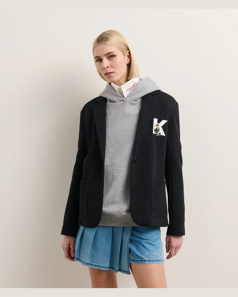 Karl Lagerfeld Disney X Kl Blazer, Frau, Schwarz, Größe Schwarz
