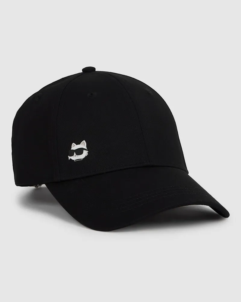 Karl Lagerfeld Ikon Kappe Mit Choupette-pin, Damen, Schwarz, Größe Schwarz