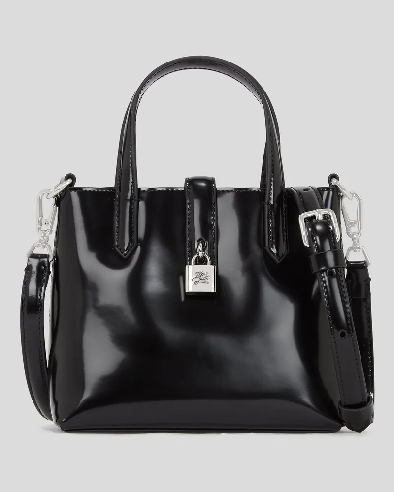 Karl Lagerfeld K/autograph Mini-tote-bag Aus Leder, Damen, Schwarz, Größe Schwarz