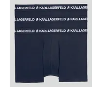 Monochrome Boxershorts mit Karl-logo – 3er-pack, Mann, Marineblau