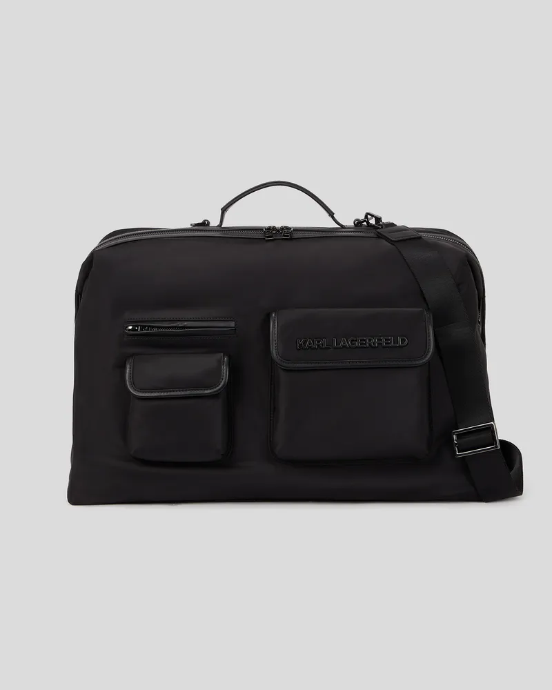 Karl Lagerfeld K/essential Weekender-tasche Aus Nylon, Mann, Schwarz, Größe Schwarz
