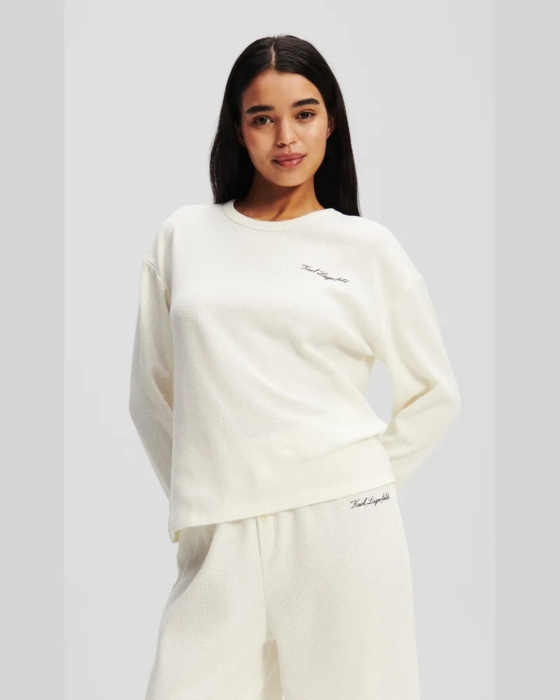 Karl Lagerfeld Hotel Karl Pyjama-set, Damen, Cannoli Creme, Größe Cannoli