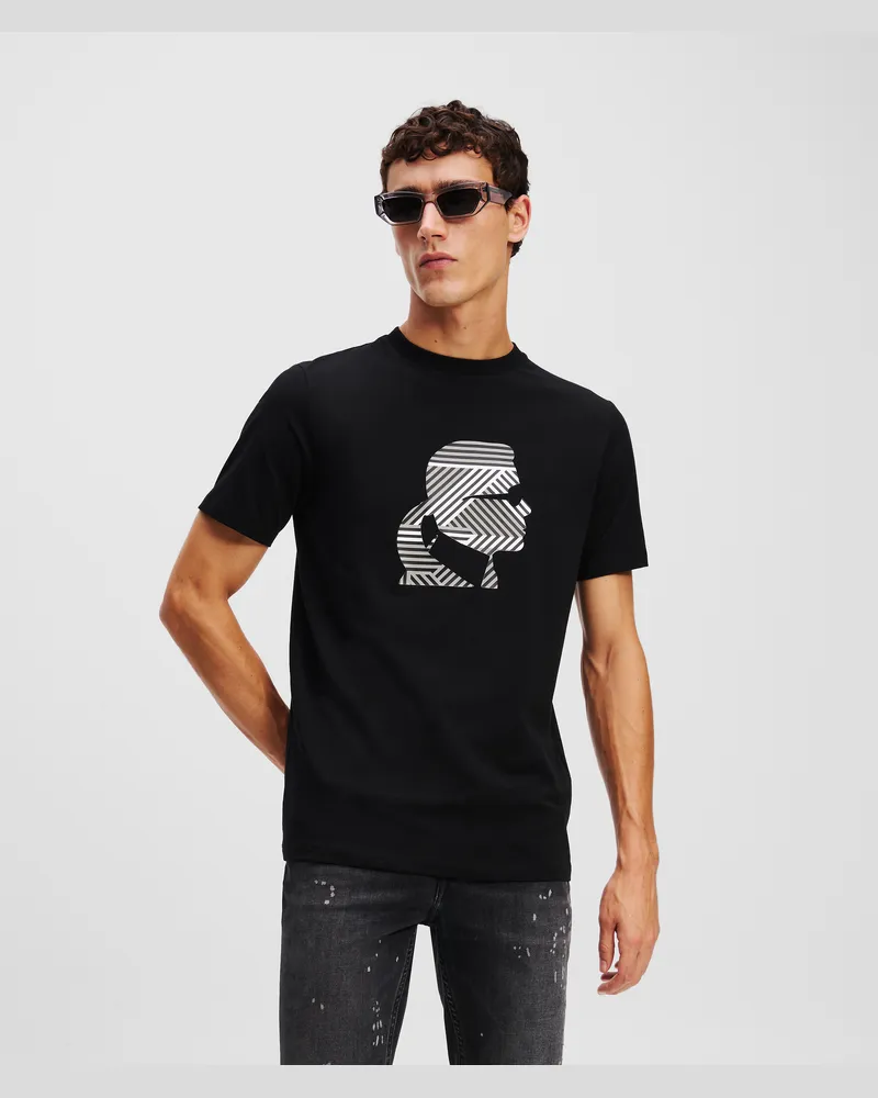 Karl Lagerfeld Karl Print T-shirt, Mann, Schwarz, Größe Schwarz