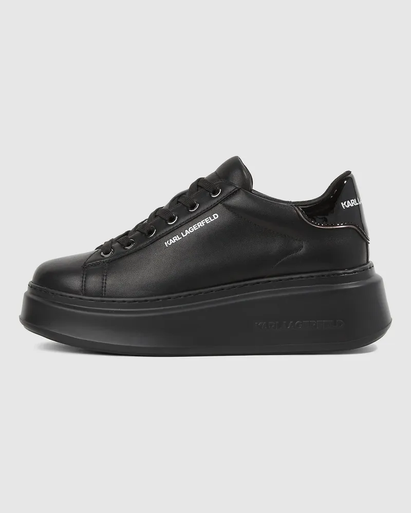 Karl Lagerfeld Anakapri Ikon Sneakers Mit Anhänger, Damen, Schwarz, Größe Schwarz