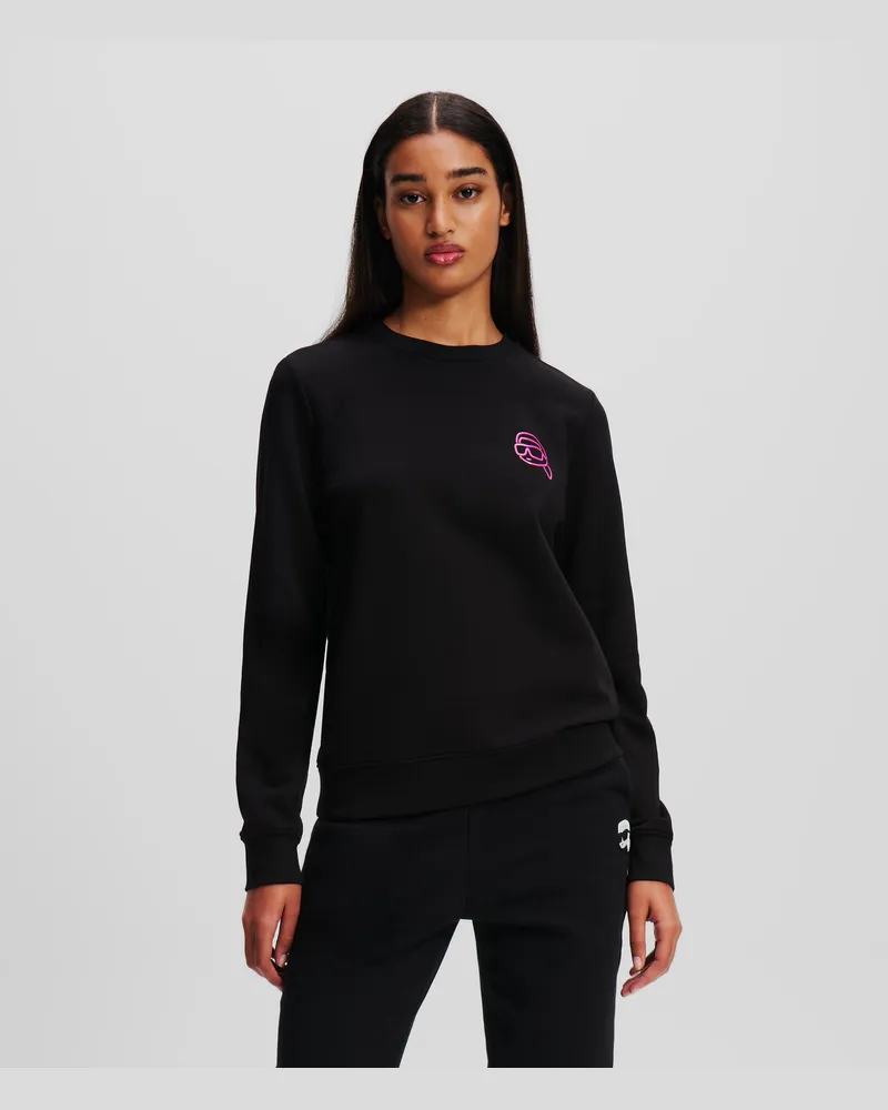 Karl Lagerfeld Ikon Jelly-sweatshirt, Frau, Schwarz, Größe Schwarz
