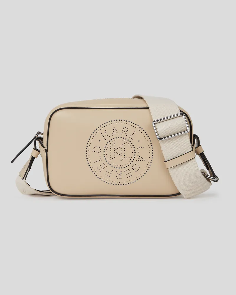 Karl Lagerfeld K/circle Umhängetasche Mit Lochmuster, Frau, Trench Beige, Größe Trench