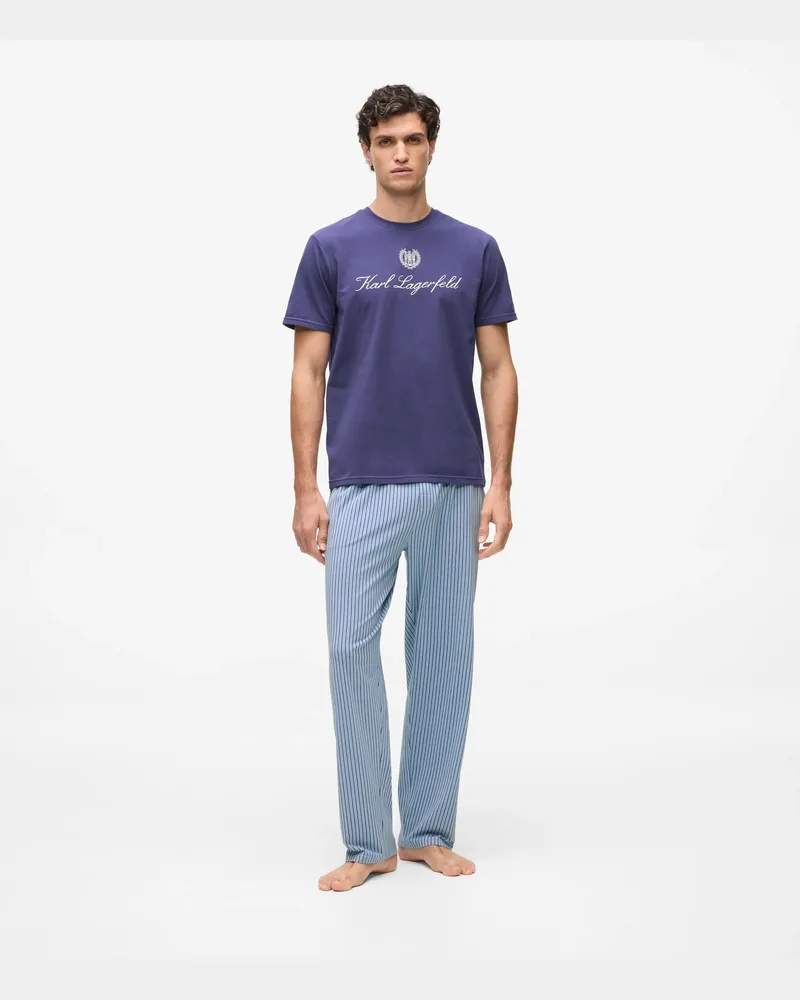 Karl Lagerfeld Jersey-pyjama-set, Male, Patriot Blue, Size Blue