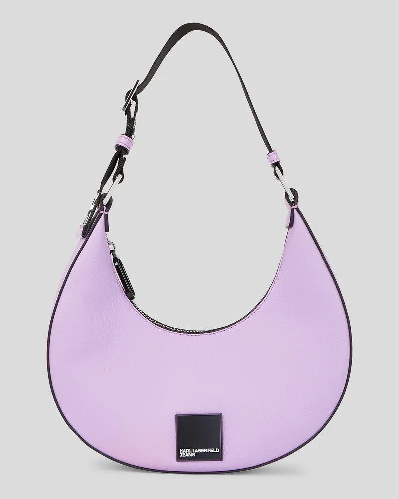 Karl Lagerfeld Klj Halbmond-schultertasche Mit Box-logo, Frau, Lavendula, Größe Lavendula