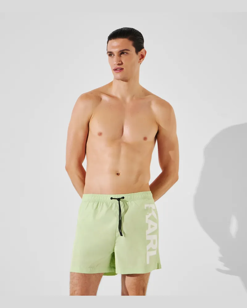 Karl Lagerfeld Kurze Board-shorts Mit Logo, Herren, Schimmern, Größe Schimmern