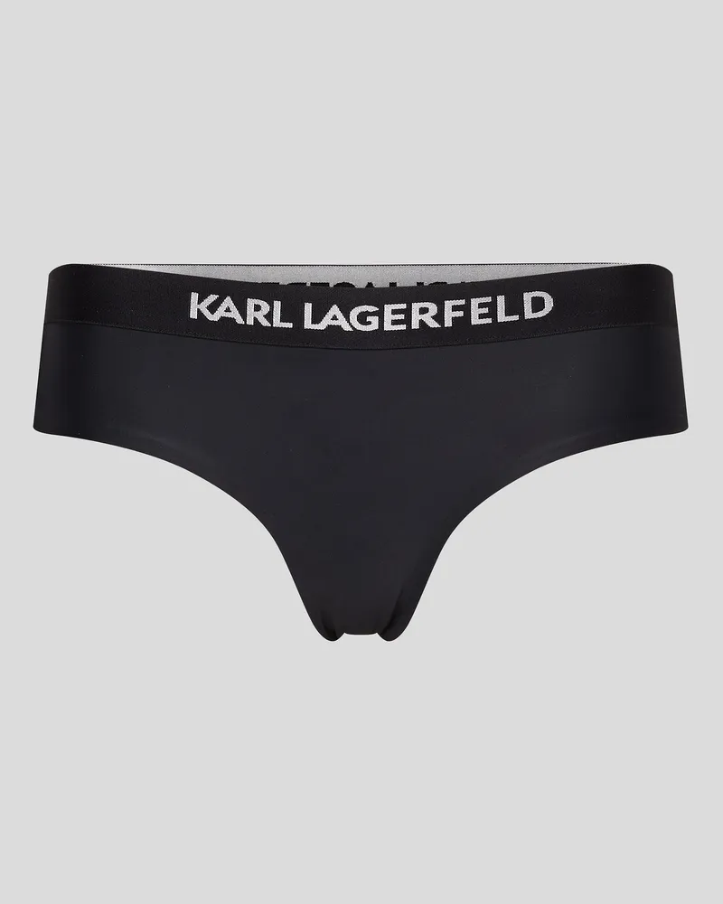 Karl Lagerfeld Bikinihöschen Mit Logo, Frau, Schwarz, Größe Schwarz