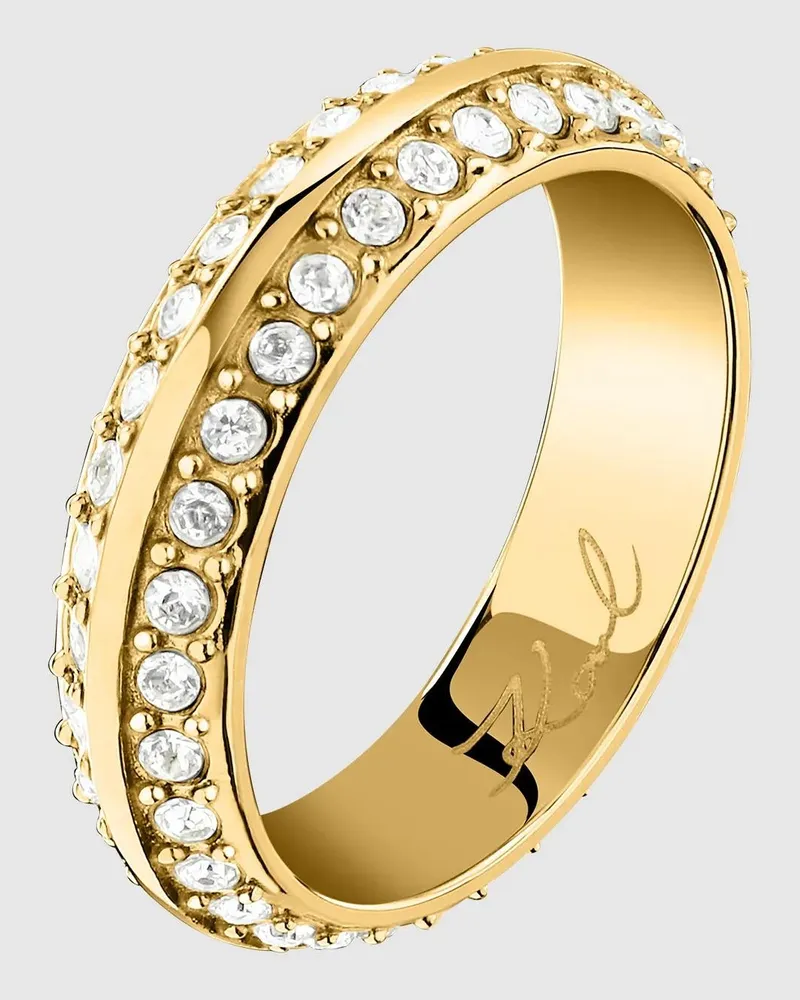 Karl Lagerfeld Gold Kristallring, Damen, Gold, Größe Gold