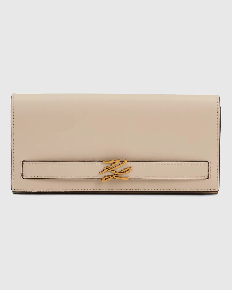 Karl Lagerfeld K/autograph Großes Klapp-portemonnaie, Female, Light Sandstone, Size Beige