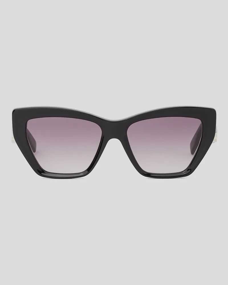 Karl Lagerfeld Sonnenbrille Mit Ausgeschnittener Signatur, Frau, Schwarz, Größe Schwarz