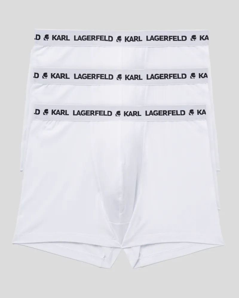 Karl Lagerfeld Monochrome Boxershorts Mit Logo – 3er-pack, Mann, Weiss, Größe Weiss