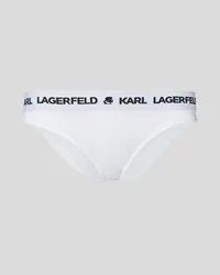 Karl Lagerfeld Slip mit Logo, Frau, Weiss Weiss