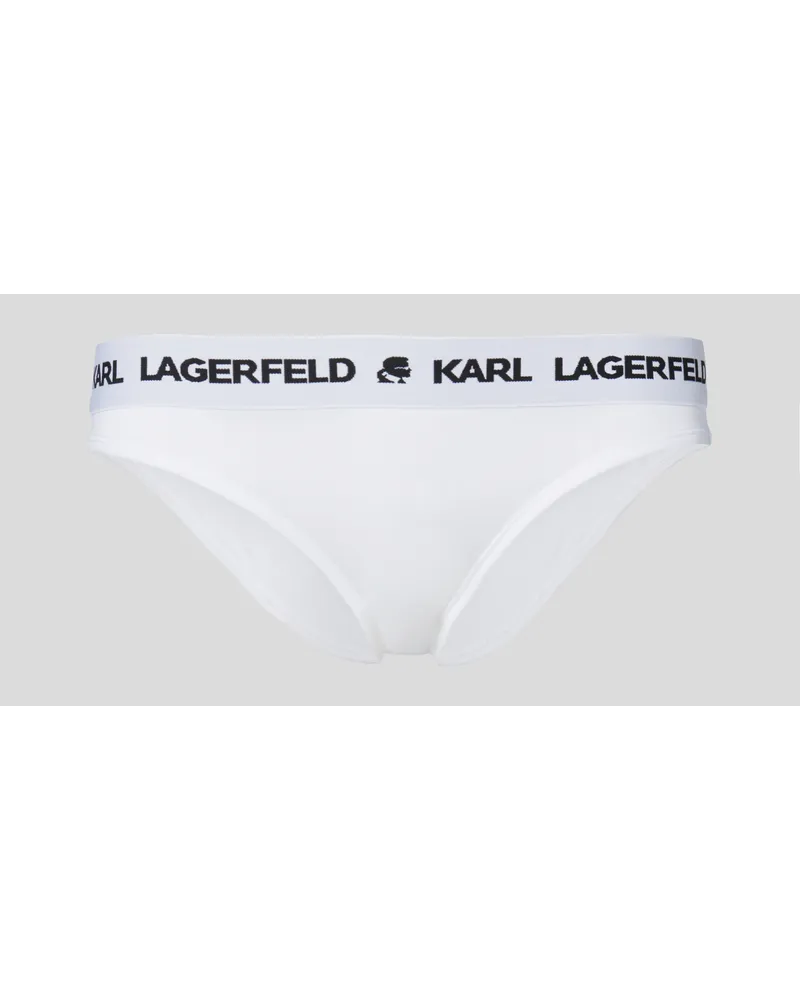 Karl Lagerfeld Slip mit Logo, Frau, Weiss Weiss