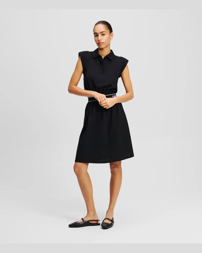 Karl Lagerfeld Polo-kleid, Frau, Schwarz, Größe Schwarz