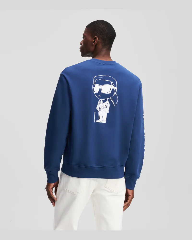 Karl Lagerfeld Ikon sweatshirt, Mann, Dämmerungsblau, Größe Dämmerungsblau