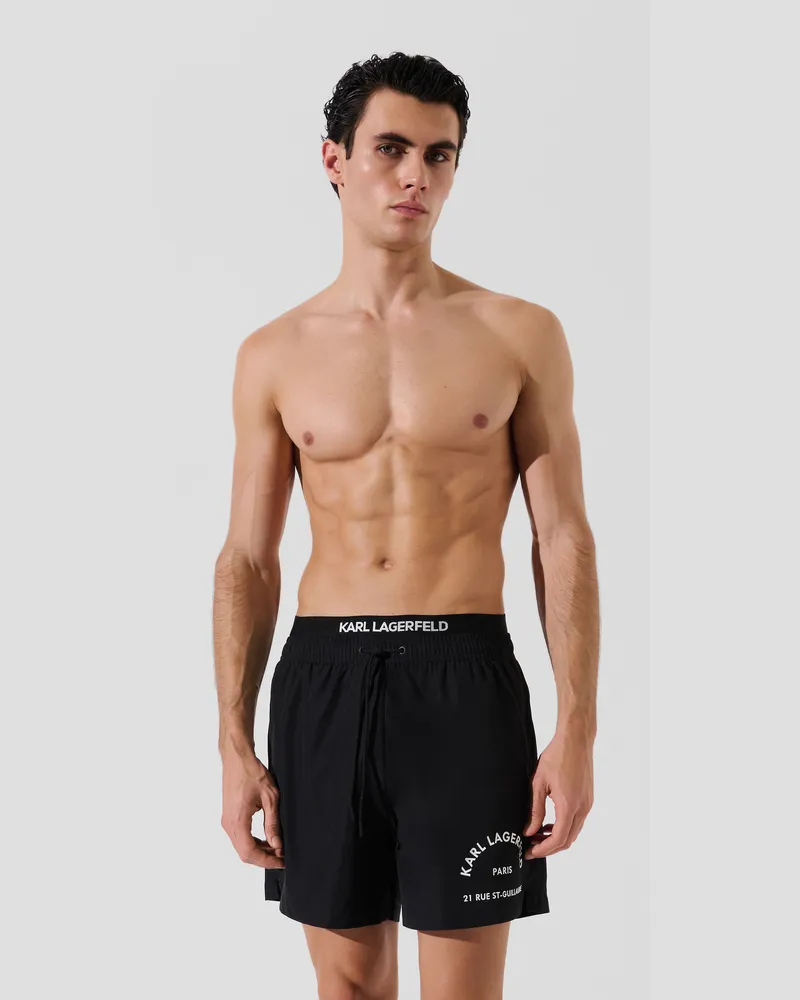 Karl Lagerfeld Rue st-guillaume Board-shorts, Mann, Schwarz, Größe Schwarz