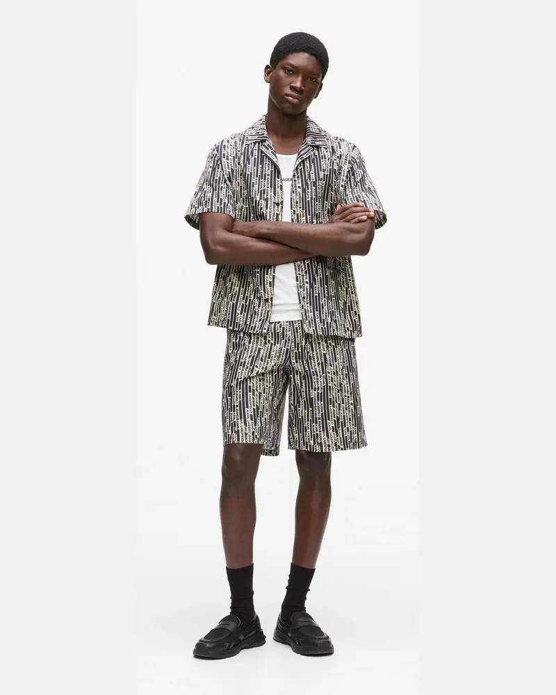 Karl Lagerfeld Shorts Mit Allover-print, Male, Sonnengelb, Size Multicoloured