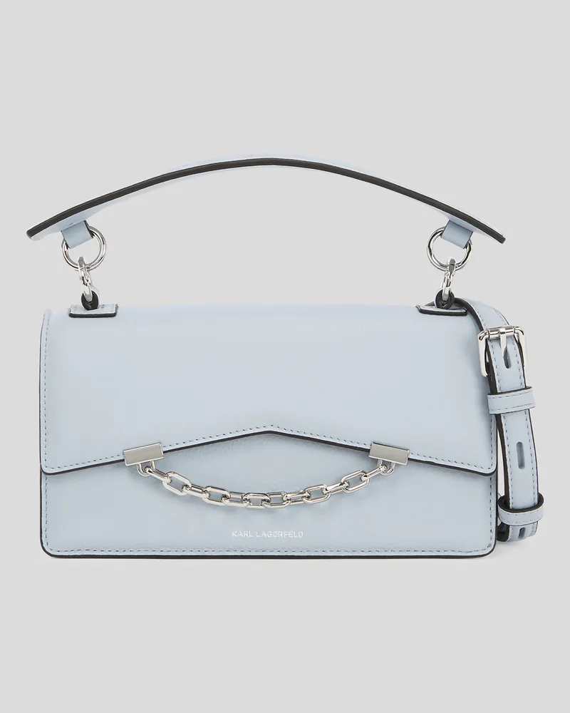 Karl Lagerfeld K/seven Umhängetasche Aus Genarbtem Leder, Frau, Kentucky Blau, Größe Kentucky