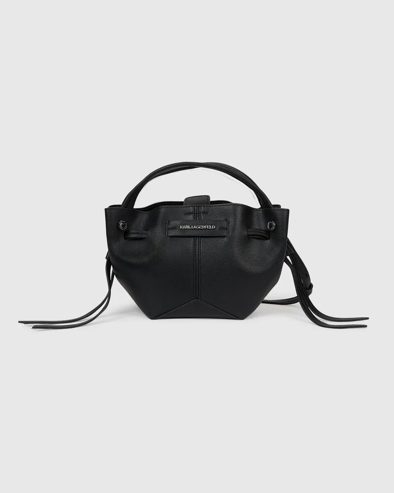Karl Lagerfeld K/pierced Mini-bucket-bag, Damen, Schwarz-nickel, Größe Schwarz-nickel