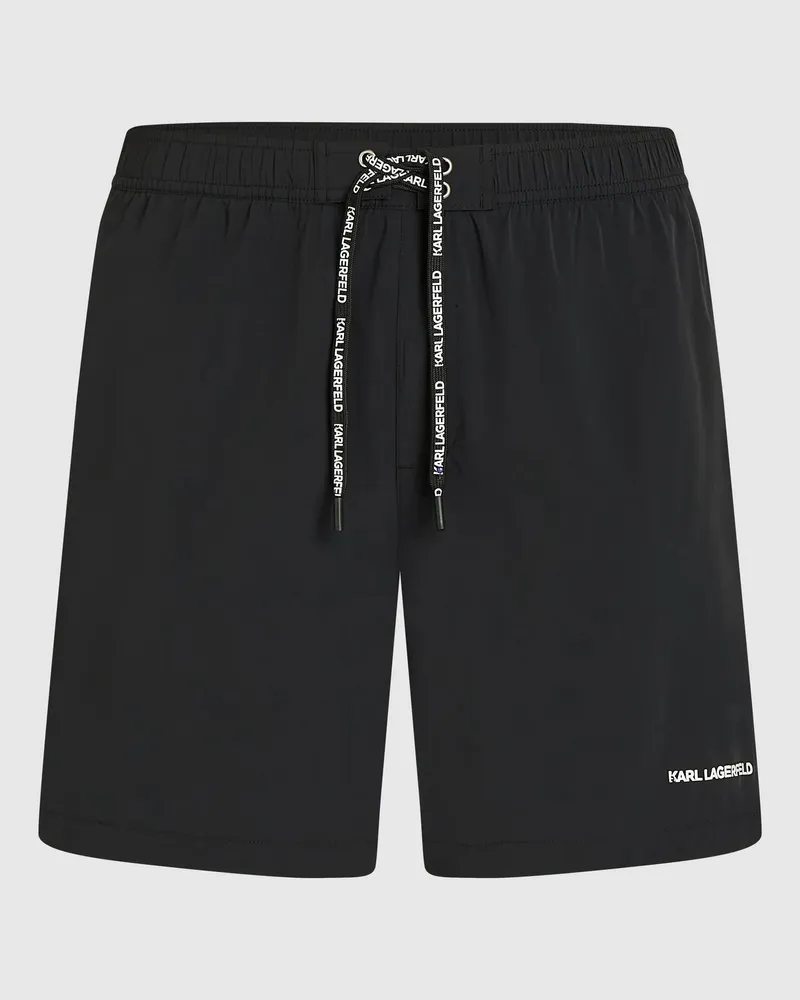 Karl Lagerfeld Mittellange Stretch-boardshorts, Herren, Schwarz, Größe Schwarz