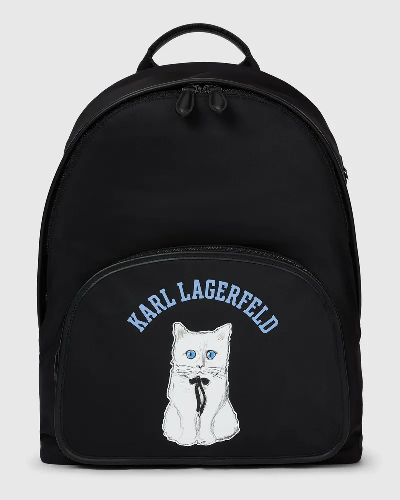 Karl Lagerfeld Großer Ikon Choupette Rucksack, Female, Schwarz, Size Black