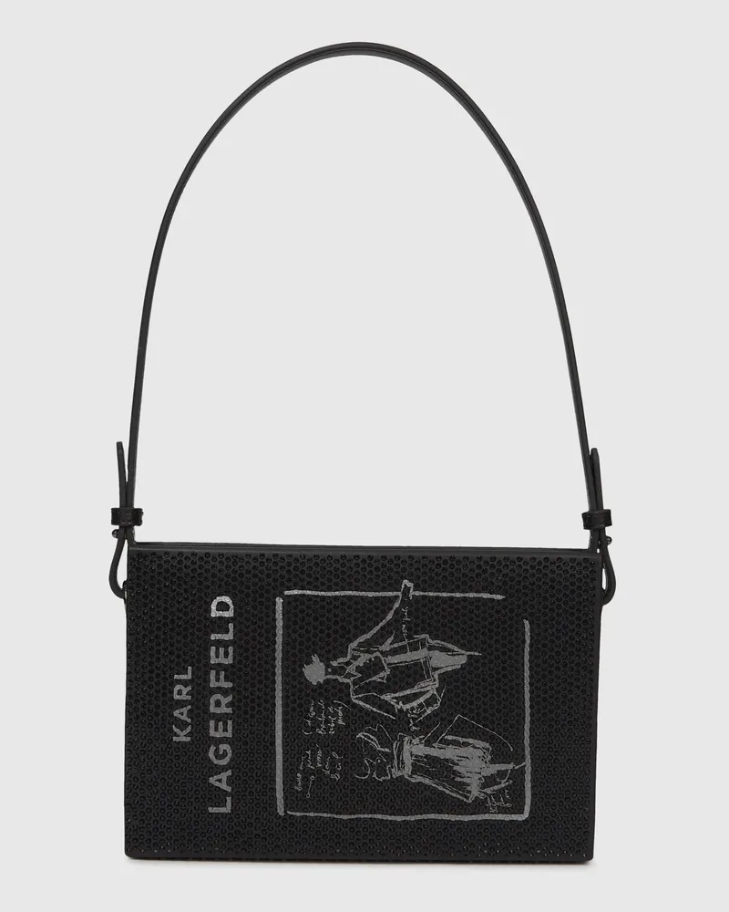 Karl Lagerfeld K/soiree Minaudière-tasche In Buchform, Damen, Schwarze Verzierung, Größe Schwarze