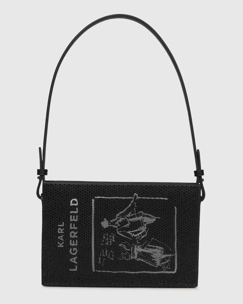 Karl Lagerfeld K/soiree Minaudière-tasche In Buchform, Damen, Schwarze Verzierung, Größe Schwarze