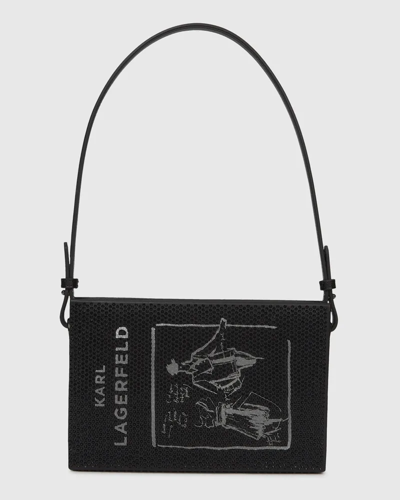 Karl Lagerfeld K/soiree Minaudière-tasche In Buchform, Damen, Schwarze Verzierung, Größe Schwarze