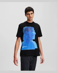 Karl Lagerfeld Klj karl-t-shirt mit aufdruck, Mann, Schwarz Schwarz