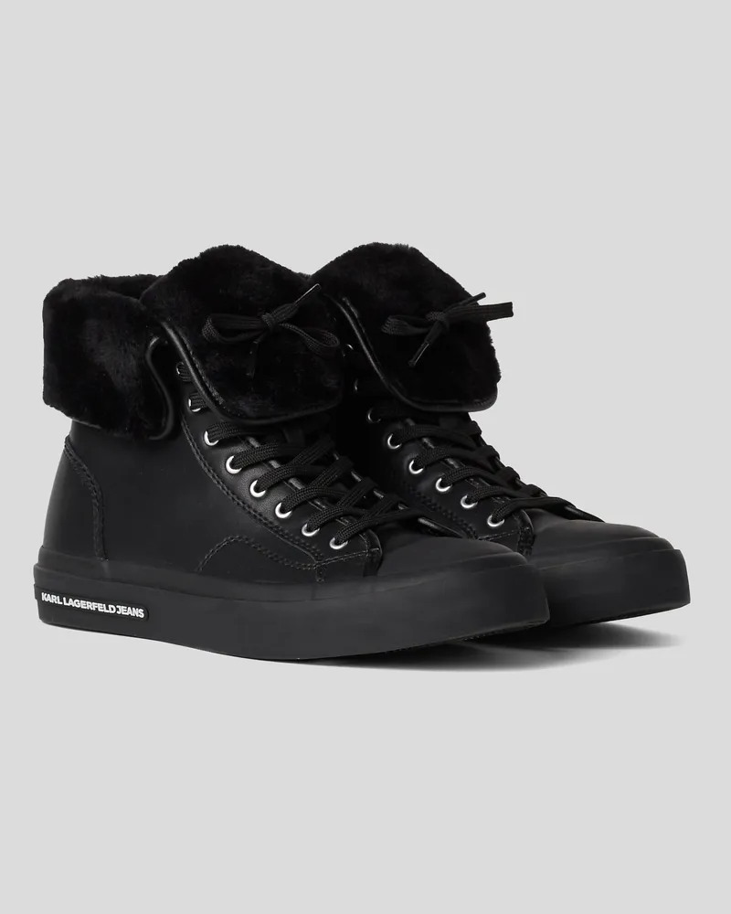 Karl Lagerfeld Vulc Sneakerszum Umschlagen, Frau, Schwarz, Größe Schwarz