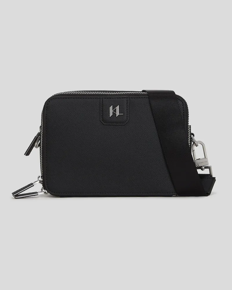 Karl Lagerfeld K/monogram Kameratasche, Mann, Schwarz, Größe Schwarz