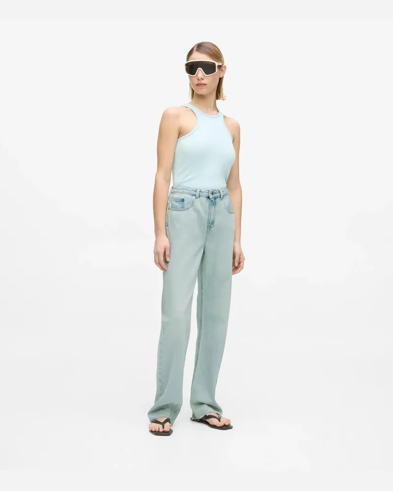 Karl Lagerfeld Hellblaue Jeans Mit Hohem Bund Und Geradem Bein, Damen, Sun Hellblau, Größe Sun