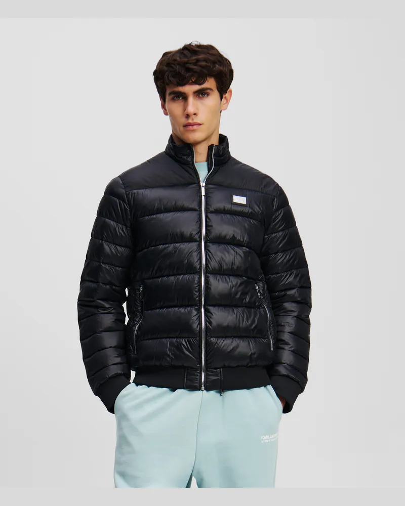 Karl Lagerfeld Steppjacke, Mann, Schwarz, Größe Schwarz