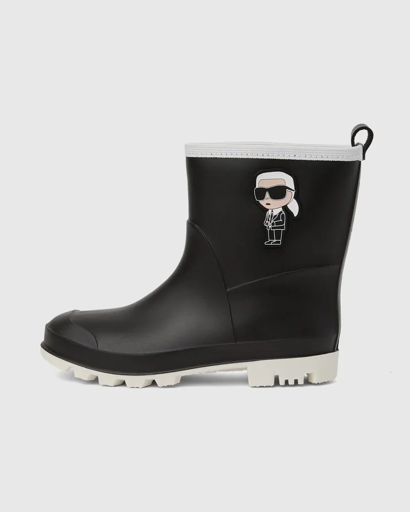 Karl Lagerfeld Ikon Karl Und Choupette Gummistiefel Für Mädchen, Schwarz/weiss, Größe Schwarz