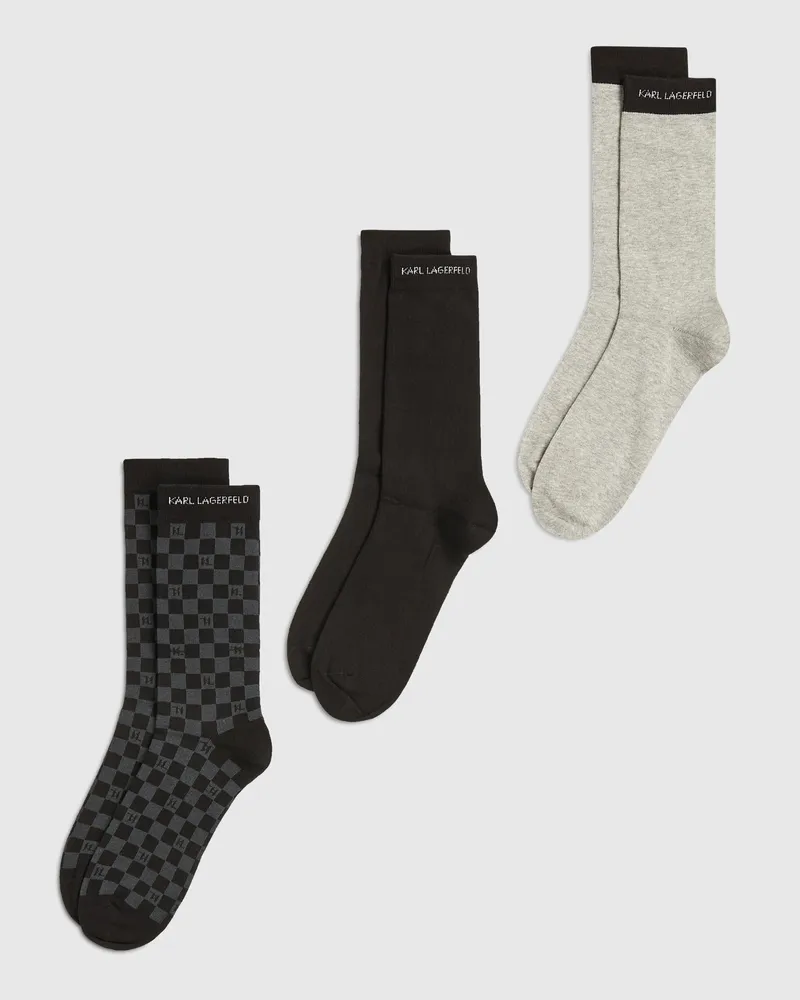 Karl Lagerfeld Socken Mit Logo – 3er-pack, Herren, Schatten, Größe Schatten