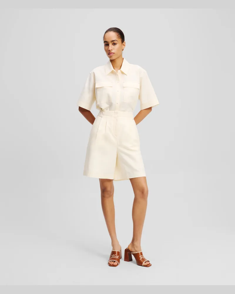 Karl Lagerfeld Shorts Aus Leinen-mischung, Frau, Pristine, Größe Pristine