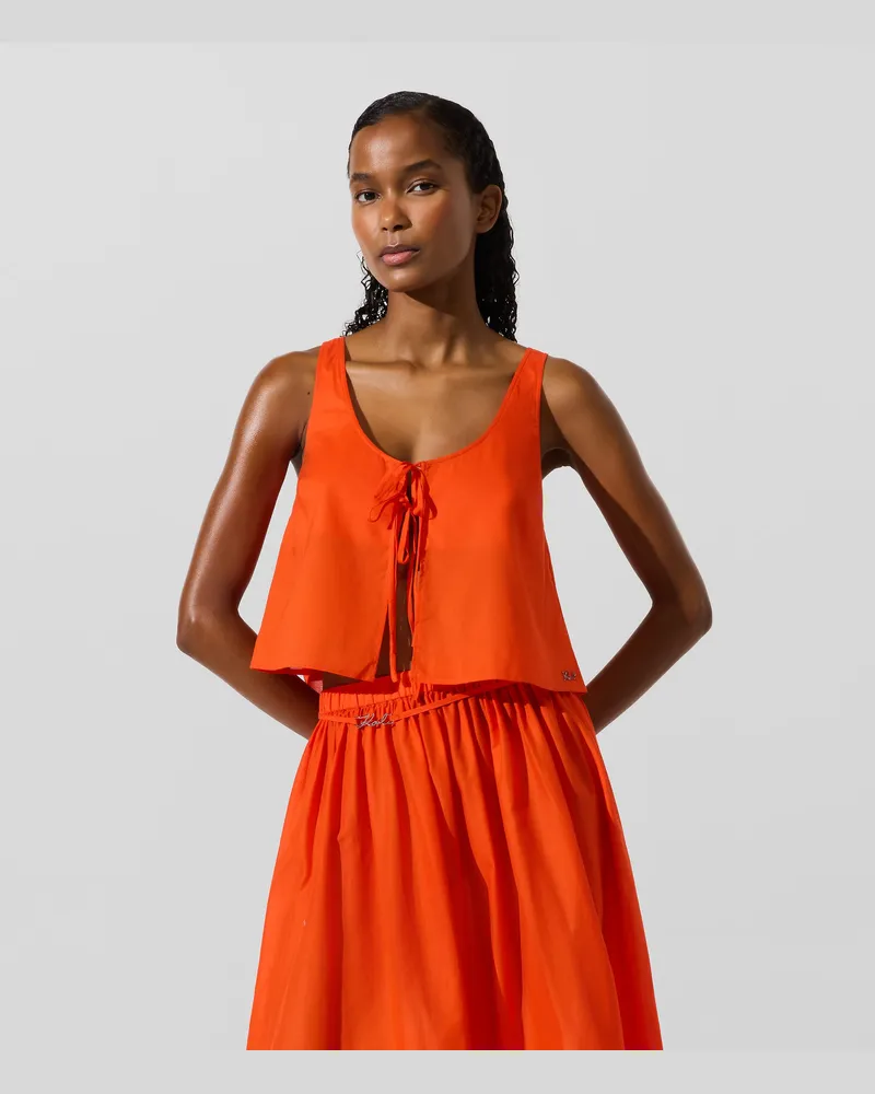 Karl Lagerfeld Strandtop Zum Knoten, Damen, Verwaschenes Blau-schwarz, Größe Verwaschenes