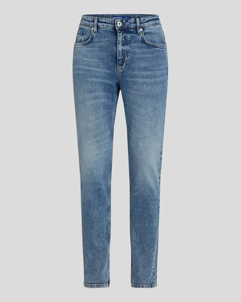 Karl Lagerfeld Schmal Geschnittene Jeans, Mann, Stone Washed Mittelblau, Größe Stone