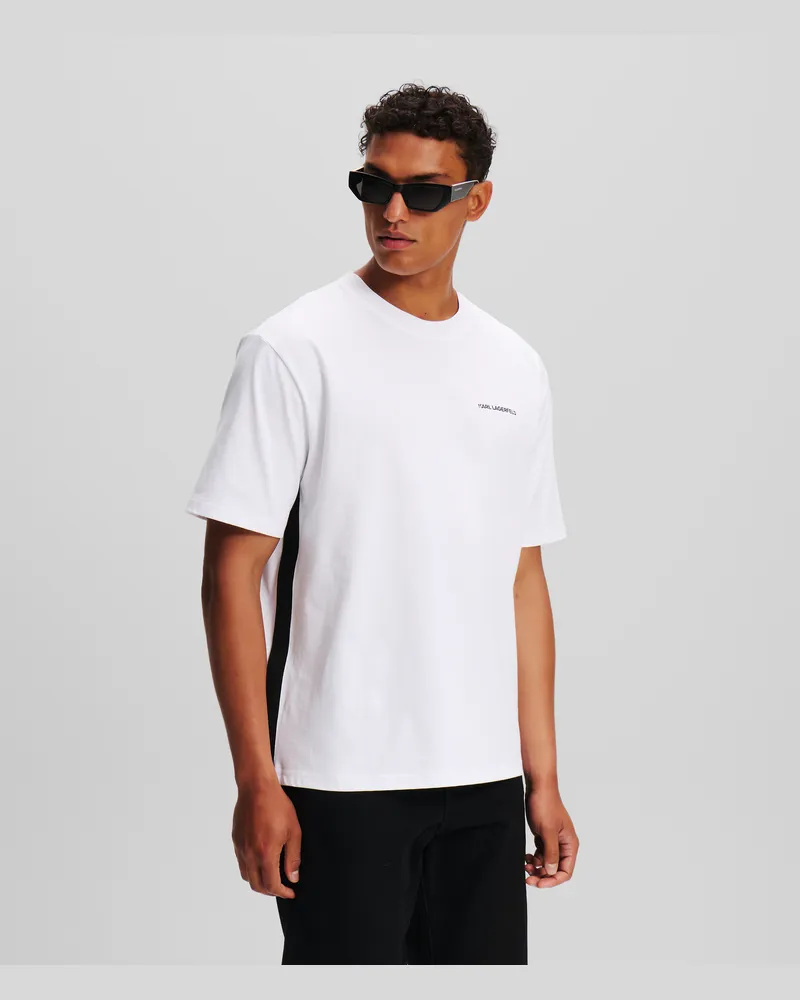 Karl Lagerfeld T-shirt Mit Logoband, Mann, Weiss, Größe Weiss