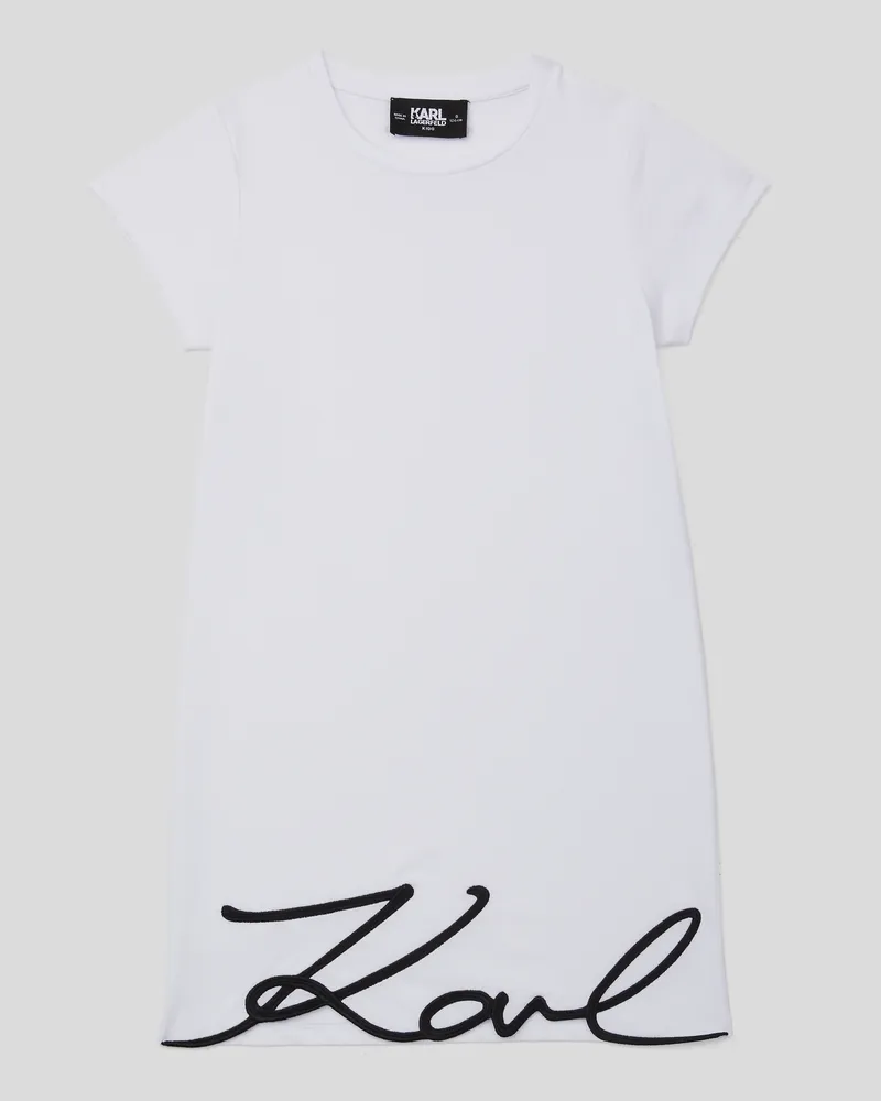Karl Lagerfeld Signature T-shirt-kleid Für Mädchen, unisex, Weiss, Größe Weiss