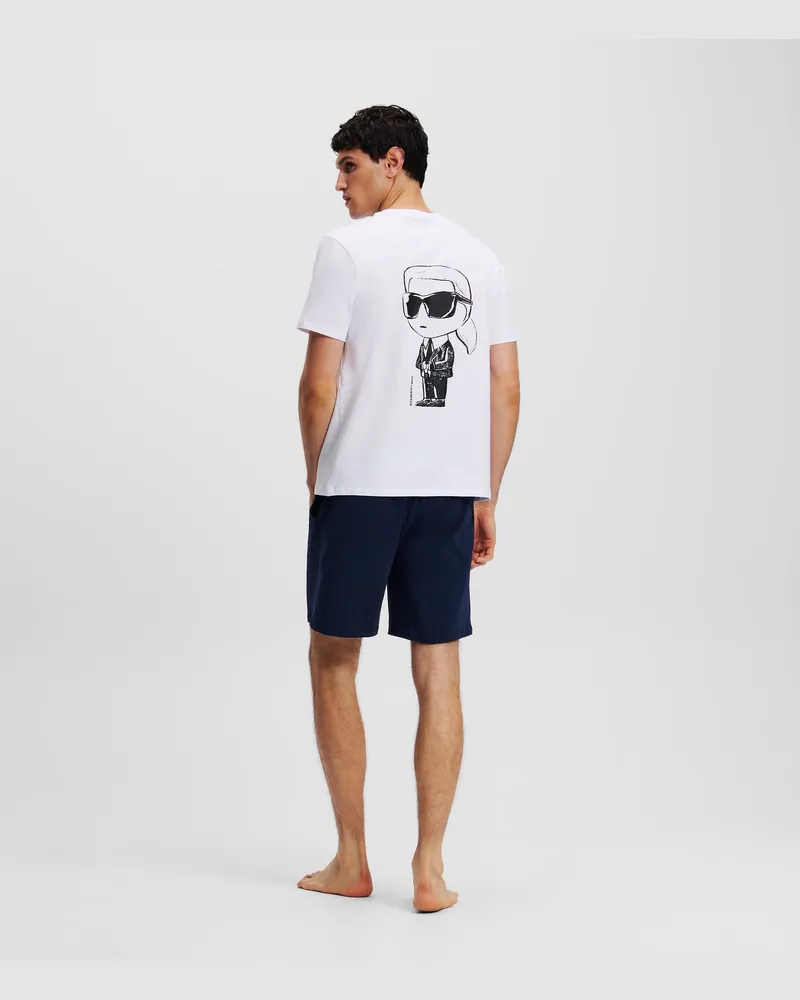 Karl Lagerfeld Ikon Pyjama-set, Mann, Schwarz Iris-Weiß, Größe Schwarz