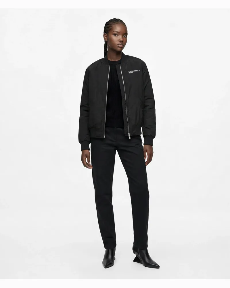 Karl Lagerfeld Wendbare Bomberjacke Aus Kunstfell, Damen, Reiher, Größe Reiher