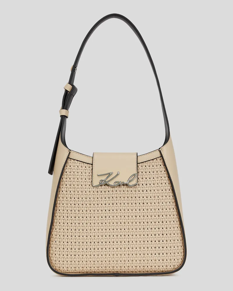 Karl Lagerfeld K/signature Gewebte Hobo-tasche, Frau, Trench Beige, Größe Trench