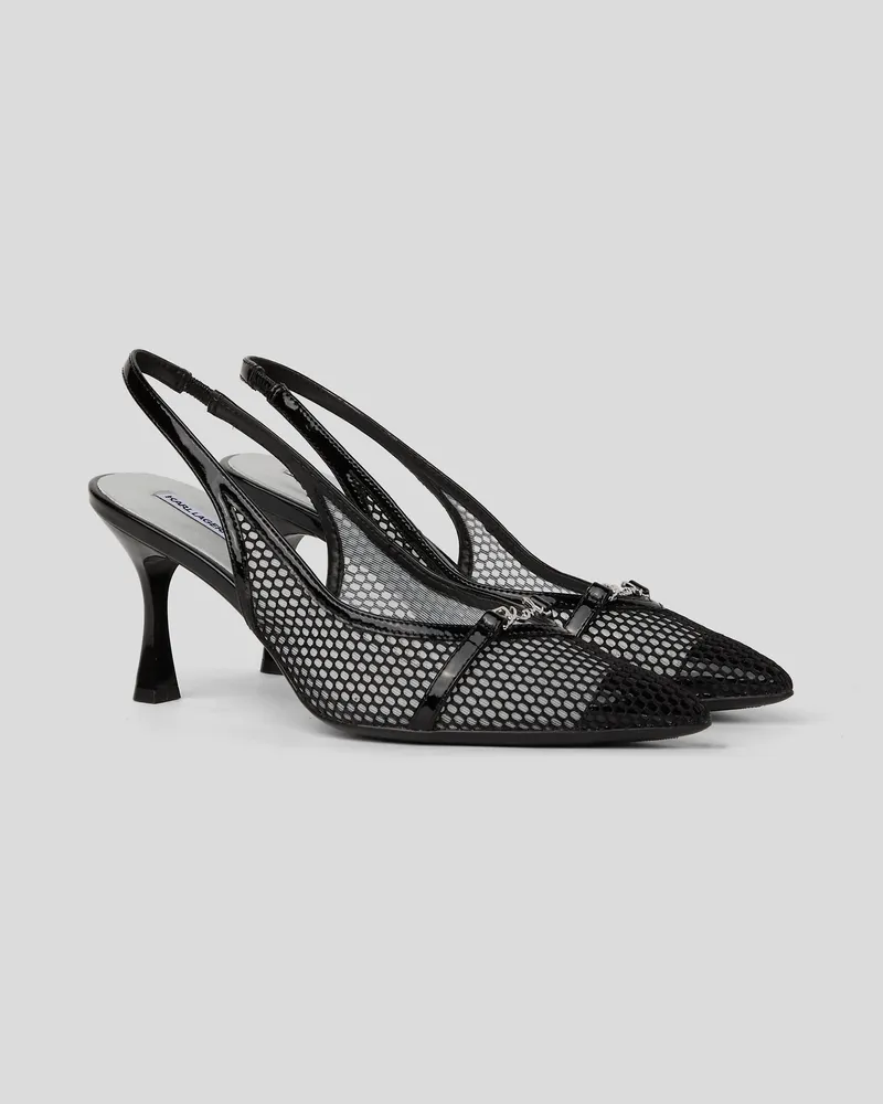 Karl Lagerfeld Sienna Signia Slingbacks, Frau, Schwarz, Größe Schwarz