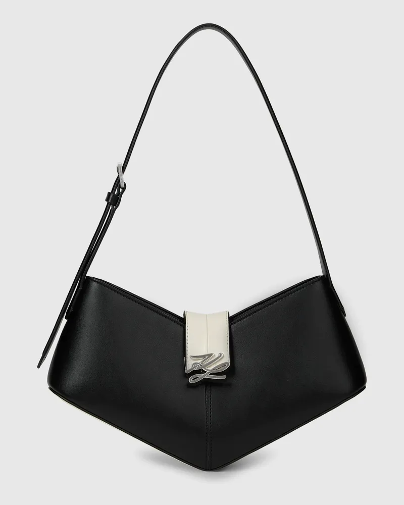 Karl Lagerfeld K/studio Autograph Monochrome Schultertasche, Damen, Schwarz/weiss, Größe Schwarz