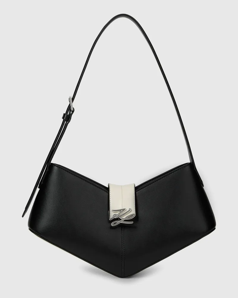 Karl Lagerfeld K/studio Autograph Monochrome Schultertasche, Damen, Schwarz/weiss, Größe Schwarz