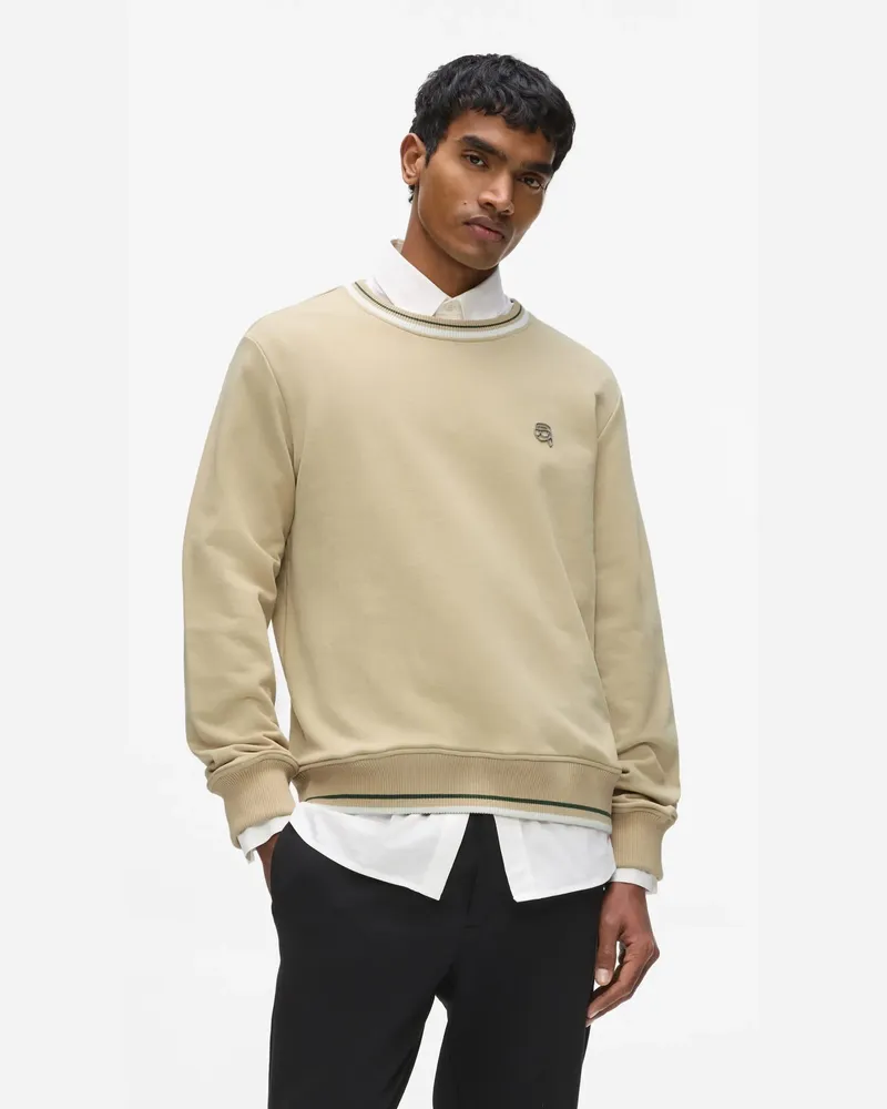 Karl Lagerfeld Ikon Sweatshirt Mit Streifen-detail, Herren, Twill, Größe Twill